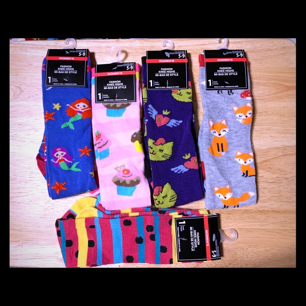 💗 5 pair of Women’s Socks 🧦 Various Designs 💕